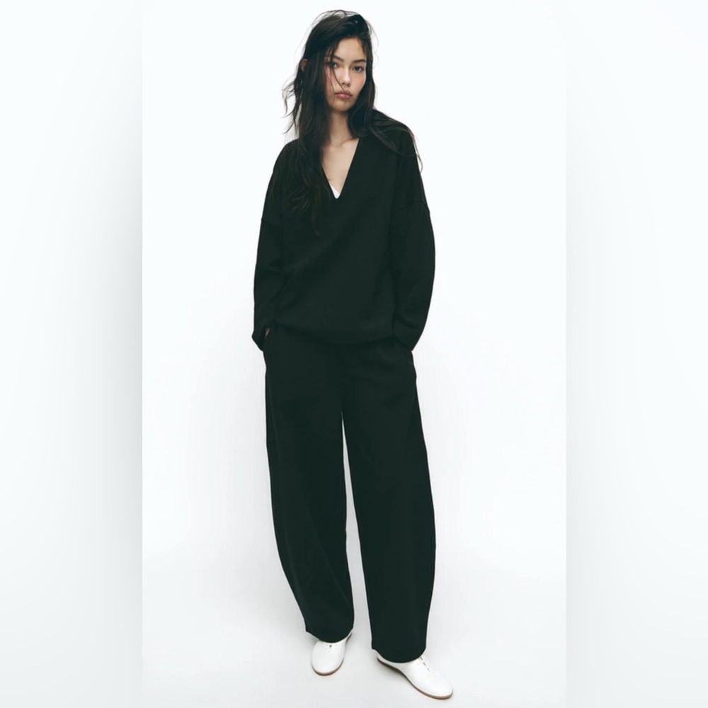 Zara Interlock Vneck Top